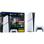 קונסולה Sony PlayStation 5 Slim 825GB Digital Edition כולל שובר למשחק FC 26 - צבע לבן שנה אחריות ע"י היבואן הרשמי