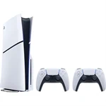 קונסולה Sony PS5 PlayStation 5 Slim 1TB Blu-Ray Edition כולל שני בקרים אלחוטיים - צבע לבן שנה אחריות ע"י היבואן הרשמי