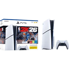 קונסולה Sony PlayStation 5 Slim 1TB Blu-Ray Edition כולל שובר למשחק NBA 2K26 - צבע לבן שנה אחריות ע"י היבואן הרשמי