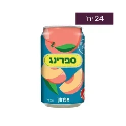 פחיות ספרינג אפרסק 330 מ”ל 1/24